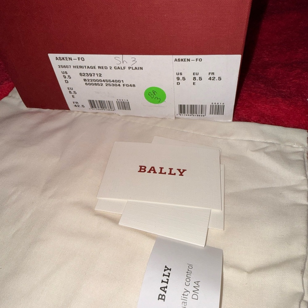 Bally Burgundy Leather Sneakers - Picture 4 of 16